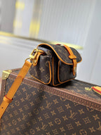 LOUIS VUITTON LV 25S CARGO 23 IN BROWN MONOGRAM CANVAS LEATHER TRIM GOLD HARDWARE