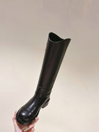 CHANEL HIGH BOOTS BLACK CALFSKIN
