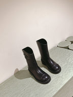 CHANEL SHORT BOOTS BROWN CALFSKIN