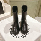 CHANEL SHORT BOOTS BROWN CALFSKIN