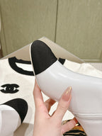 CHANEL SHORT BOOST WHITE PURE LAMBSKIN
