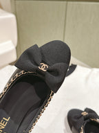 CHANEL HIGH HEELS BLACK CALFSKIN AND FABRIC
