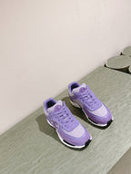 CHANEL TRAINERS IN LIGHT PURPLE SUEDE AND CALFSKIN