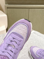 CHANEL TRAINERS IN LIGHT PURPLE SUEDE AND CALFSKIN