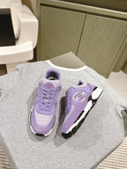 CHANEL TRAINERS IN LIGHT PURPLE SUEDE AND CALFSKIN