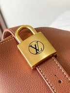 LOUIS VUITTON LOW KEY CABAS 47 IN SASSY SALMON GRAINED CALFSKIN GOLD BUCKLE