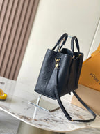 LOUIS VUITTON BABYLONE TOTE 31 IN BLACK MONOGRAM EMPREINTE LEATHER