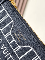 LOUIS VUITTON NEVERFULL BANDOULIÈRE INSIDE OUT BB 24 IN BROWN MONOGRAM CANVAS AND BLACK CALFSKIN