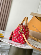 LOUIS VUITTON SPEEDY P9 BANDOULIÈRE 25 IN RED MONOGRAM CANVAS GOLD HARDWARE