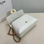 CELINE MEDIUM VICTOIRE BAG 25 IN WHITE SUPPLE CALFSKIN GOLD HARDWARE