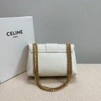 CELINE MEDIUM VICTOIRE BAG 25 IN WHITE SUPPLE CALFSKIN GOLD HARDWARE