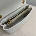 CELINE MEDIUM VICTOIRE BAG 25 IN WHITE SUPPLE CALFSKIN GOLD HARDWARE