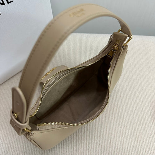 CELINE MEDIUM AVA BAG 23 IN DOMINO SMOOTH CALFSKIN GOLD LOGO
