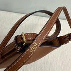 CELINE PHONE POUCH HELOISE 19 IN IRISH COFFEE SUPPLE CALFSKIN