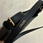 CELINE PHONE POUCH HELOISE 19 IN BLACK SUPPLE CALFSKIN