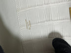 HERMES KELLY CUT 31 IN WHITE SHINNY ALLIGATOR LEATHER WITH GOLD HARDWARE