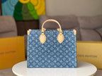 LOUIS VUITTON ONTHEGO 35 IN BLUE MONOGRAM DENIM