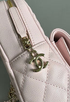 CHANEL MINI 18 BACKPACK PINK CAVIAR LIGHT GOLD HARDWARE