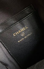 CHANEL BACKPACK 18CM BLACK & MANY OTHER COLORS PRINTED FABRIC GOLD HARDWARE