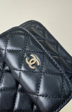 CHANEL MINI 18 BACKPACK BLACK LAMBSKIN LIGHT GOLD HARDWARE