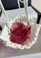CHANEL HOBO MINI 20CM PINK WHITE LAMBSKIN