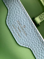 LOUIS VUITTON CAPUCINES BB 27 IN LIGHT GREEN TAURILLON SILVER HARDWARE