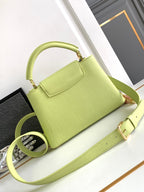 LOUIS VUITTON CAPUCINES BB 27 IN PEAR GREEN TAURILLON GOLD HARDWARE