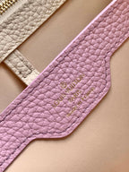 LOUIS VUITTON CAPUCINES BB 27 IN PEARL WHITE TAURILLON GOLD HARDWARE