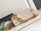 LOUIS VUITTON CAPUCINES MINI 21 IN PEARL WHITE TAURILLON GOLD HARDWARE