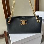 CELINE NEWSPAPER TRIOMPHE SOFT 31 BLACK IN CALFSKIN