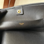 CELINE NEWSPAPER TRIOMPHE SOFT 31 BLACK IN CALFSKIN
