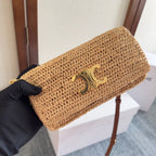 CELINE MULTIPOCHETTE BAG 23 IN BROWN RAFFIA