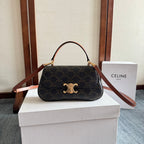 CELINE TEEN LOLA 20 IN BLACK TRIOMPHE CANVAS GOLD HARDWARE