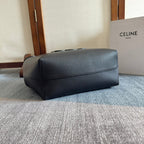 CELINE SMALL CABAS ANAÏS CUIR TRIOMPHE 28 IN BLACK GRAINED CALFSKIN