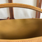 CELINE MINI BUCKET LOUISE 25 CARAMEL BROWN IN NUBUCK