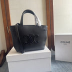 CELINE MINI CABAS ANAÏS CUIR TRIOMPHE 20 IN BLACK GRAINED CALFSKIN