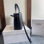 CELINE MINI CABAS ANAÏS CUIR TRIOMPHE 20 IN BLACK GRAINED CALFSKIN