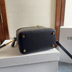 CELINE VANITY 18 IN BLACK SMOOTH CALFSKIN GOLD HARDWARE