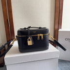 CELINE VANITY 18 IN BLACK SMOOTH CALFSKIN GOLD HARDWARE