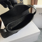 CELINE TEEN POLLY 29 IN BLACK CALFSKIN SILVER HARDWARE