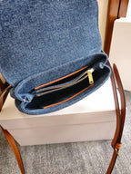 CELINE TEEN NINO BAG 20.5 IN DENIM TRIOMPHE KELLY