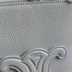 CELINE MINI CABAS ANAIS CUIR TRIOMPHE 20 IN BLUE GREY GRAINED CALFSKIN