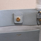 CELINE MINI CABAS ANAIS CUIR TRIOMPHE 20 IN BLUE GREY GRAINED CALFSKIN