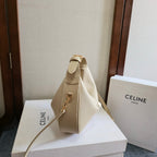 CELINE 25S TEEN LULU BAG 24MM IN BEIGE CALFSKIN GOLD HARDWARE