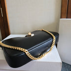 CELINE 25S SHOULDER CAMILLE 16 SOFT 27MM IN BLACK CALFSKIN GOLD HARDWARE