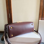 CELINE 25S MEDIUM NINO BAG 25MM IN SYRAH RED CALFSKIN GOLD HARDWARE