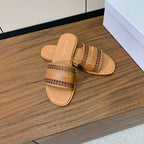 DIOR DWAY CIDER BROWN CALFSKIN AND GOLD LOGO