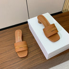 DIOR 25S HIGH-HEEL SANDALS 40 MM IN LIGHT BROWN CALFSKIN