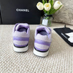CHANEL SNEAKER IN IRIS PURPLE WOOL TWEED AND SUEDE