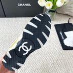 CHANEL SNEAKER IN LIGHT YELLOW WOOL TWEED AND SUEDE